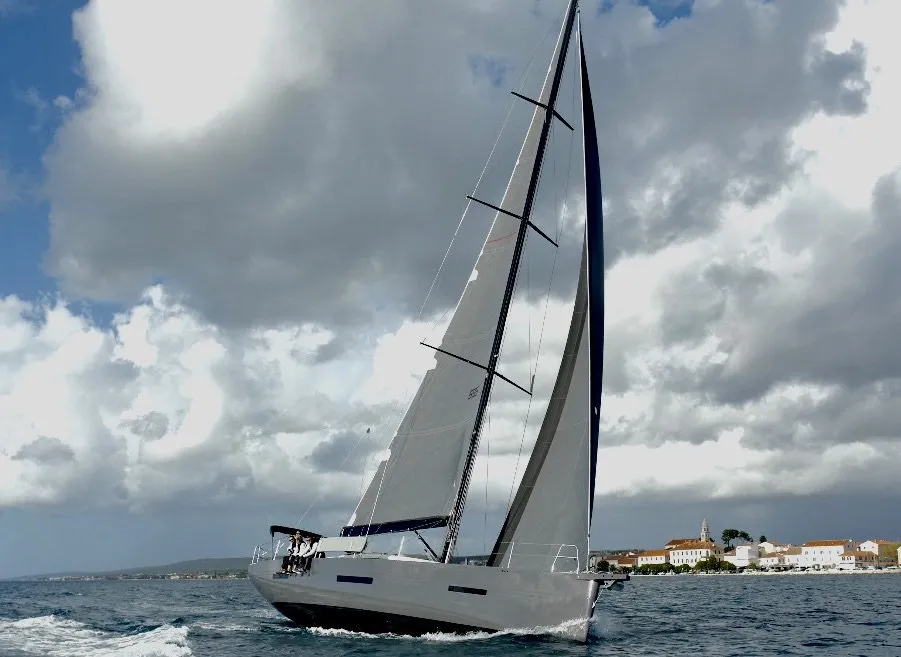 Exterior view of Maria, a More 55 sailboat at Seget Donji, Croatia