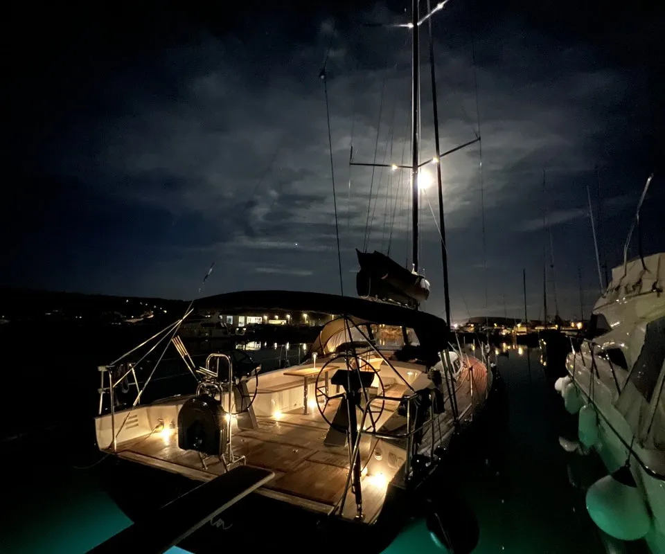 Deck of Maria, a More 55 sailboat at Seget Donji, Croatia