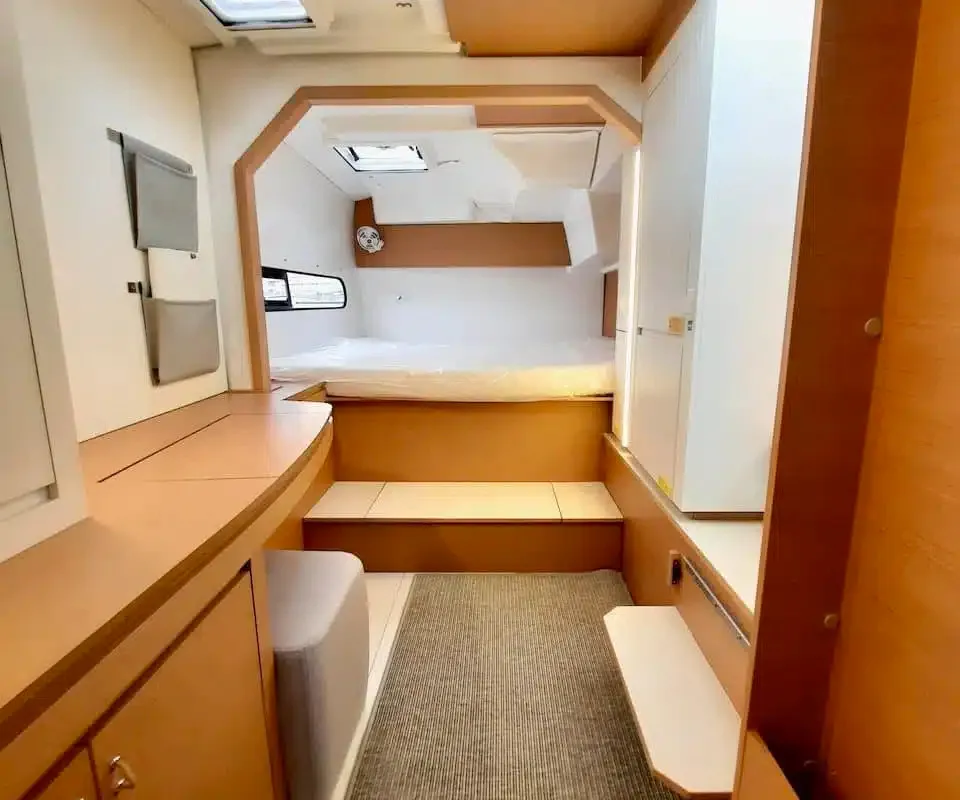 Cabin on Albatross, a Excess 11 catamaran at Papeete, France