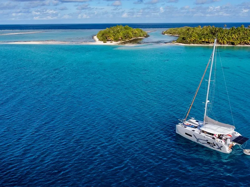 Exterior view of Albatross, a Excess 11 catamaran at Papeete, France