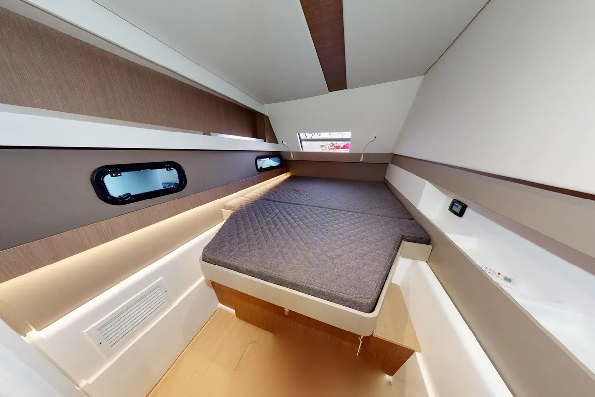 Cabin on Efi, a Bali 4.1 catamaran at Municipal Unit of Lefkada, Greece