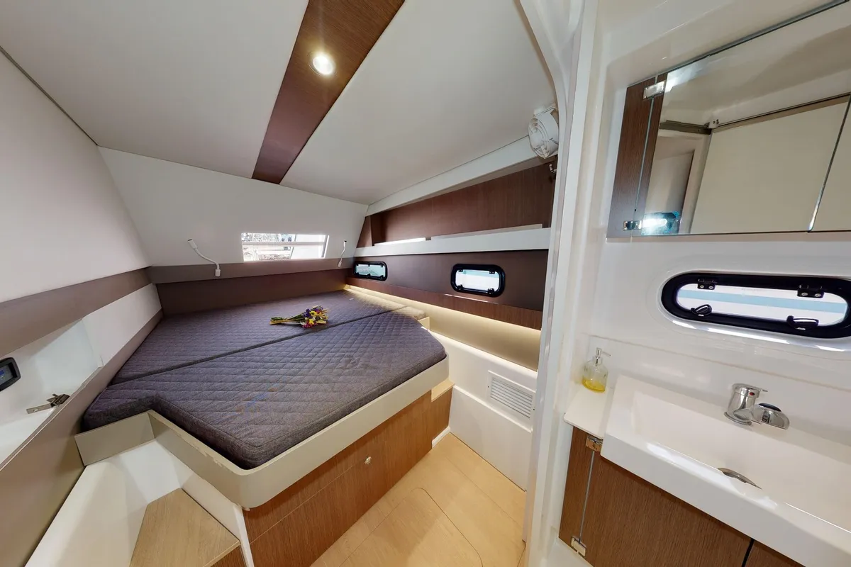 Cabin on Efi, a Bali 4.1 catamaran at Municipal Unit of Lefkada, Greece