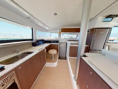 Galley of Efi, a Bali 4.1 catamaran at Lefkada, Greece