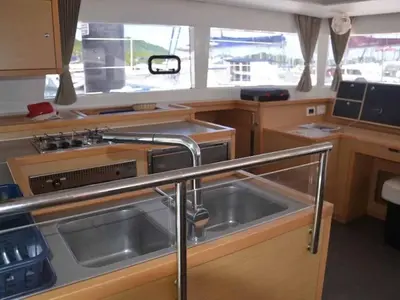 Galley of Oryx, a Lagoon 450 S catamaran at Kontokali, Greece