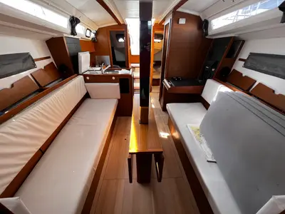 Salon of Lydia, a Jeanneau Sun Odyssey 349 sailboat at Općina Sukošan, Croatia