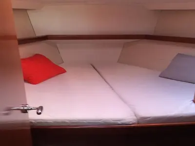 Cabin on Fantasea, a Beneteau Oceanis 43 sailboat at Athens, Greece