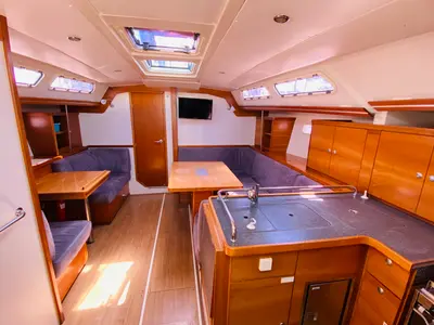 Salon of Performance Cruiser, a Hanse 430e sailboat at Grad Pula, Croatia