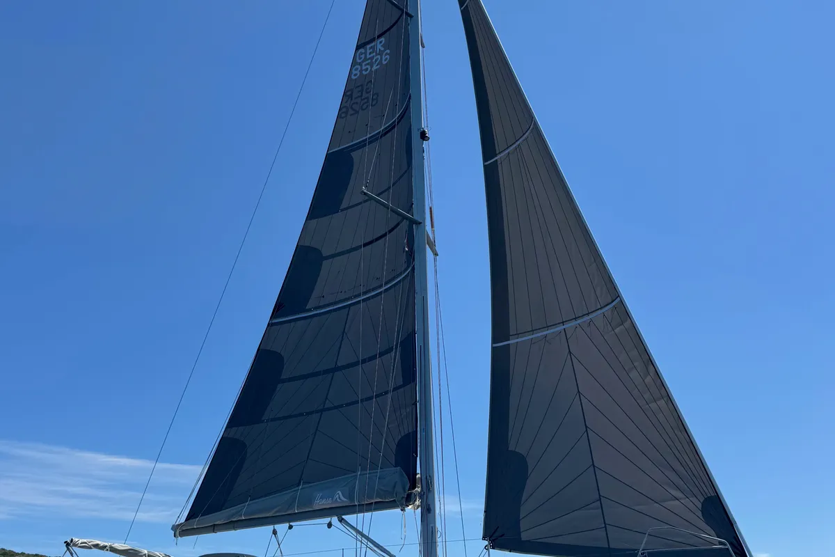 Exterior view of Performance Cruiser, a Hanse 430e sailboat at Grad Pula, Croatia