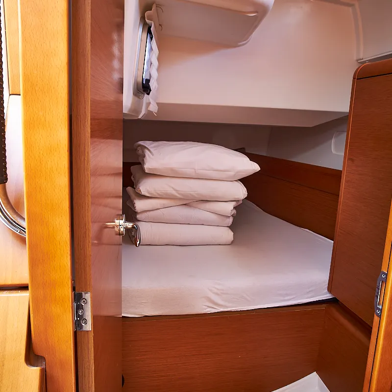 Cabin on Nina, a Jeanneau Sun Odyssey 449 sailboat at Biograd na Moru, Croatia