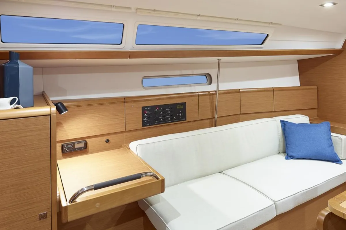Salon of Sunsail 38 Classic, a Jeanneau Sun Odyssey 389 sailboat at Dubrovnik, Croatia