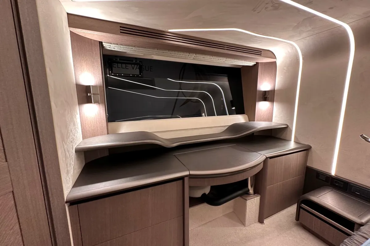 Cabin on PARADISE, a Galeon 680 Fly motor yacht at Dubrovnik, Croatia