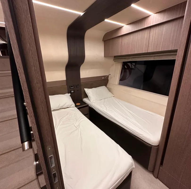 Cabin on PARADISE, a Galeon 680 Fly motor yacht at Dubrovnik, Croatia