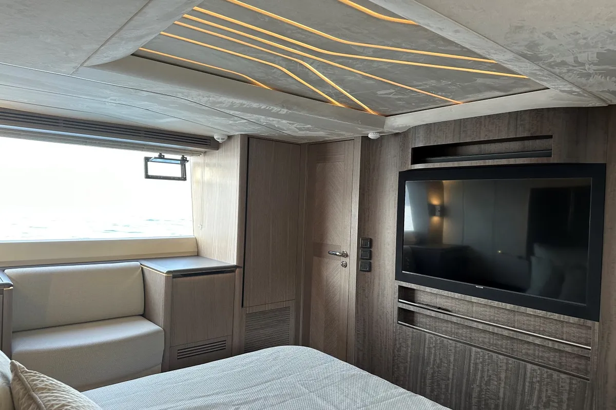 Cabin on PARADISE, a Galeon 680 Fly motor yacht at Dubrovnik, Croatia