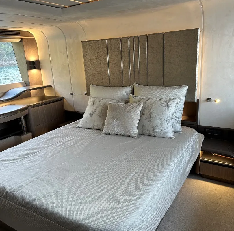 Cabin on PARADISE, a Galeon 680 Fly motor yacht at Dubrovnik, Croatia