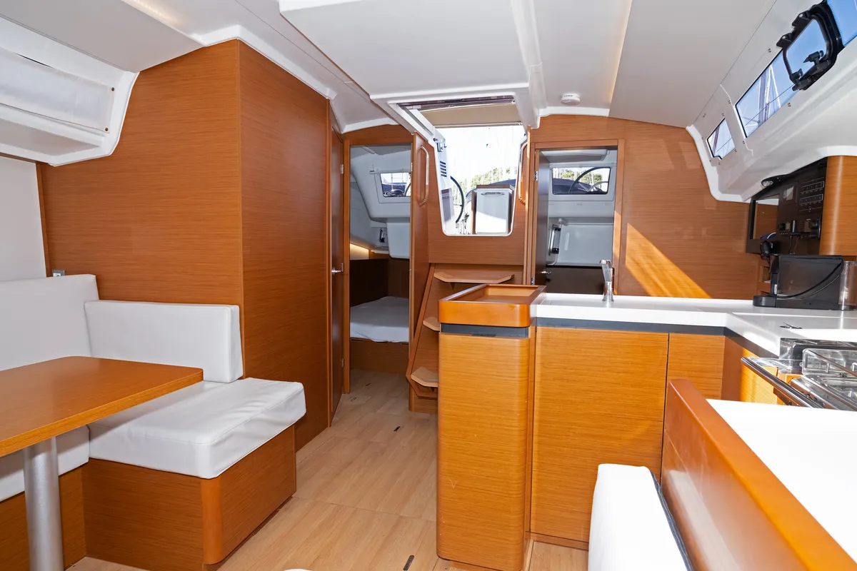 Salon of Lowe, a Jeanneau Sun Odyssey 410 sailboat at Split, Croatia