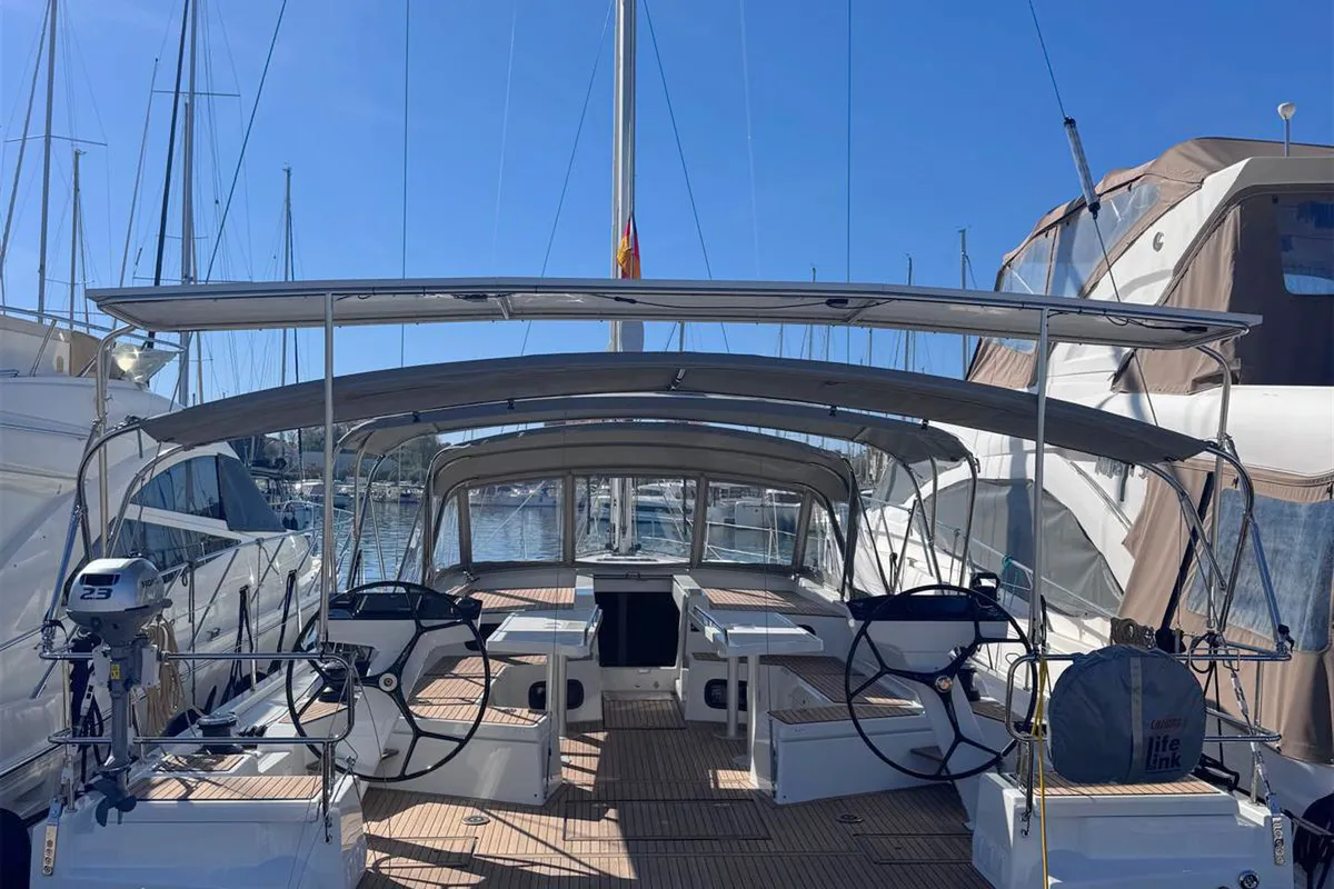 Exterior view of Orange, a Beneteau Oceanis 52 sailboat at Grad Biograd na Moru, Croatia