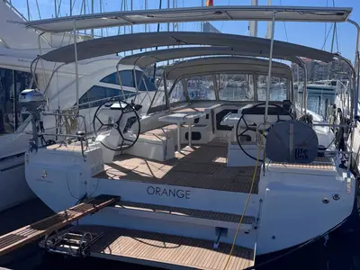 Orange, a Beneteau Oceanis 52 sailboat at Grad Biograd na Moru, Croatia