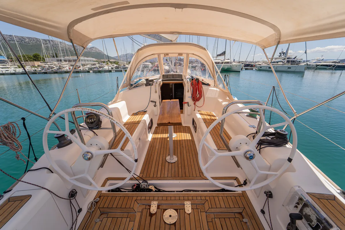 KaninVin, a AD Boats Salona 38 sailboat at Kaštela, Croatia