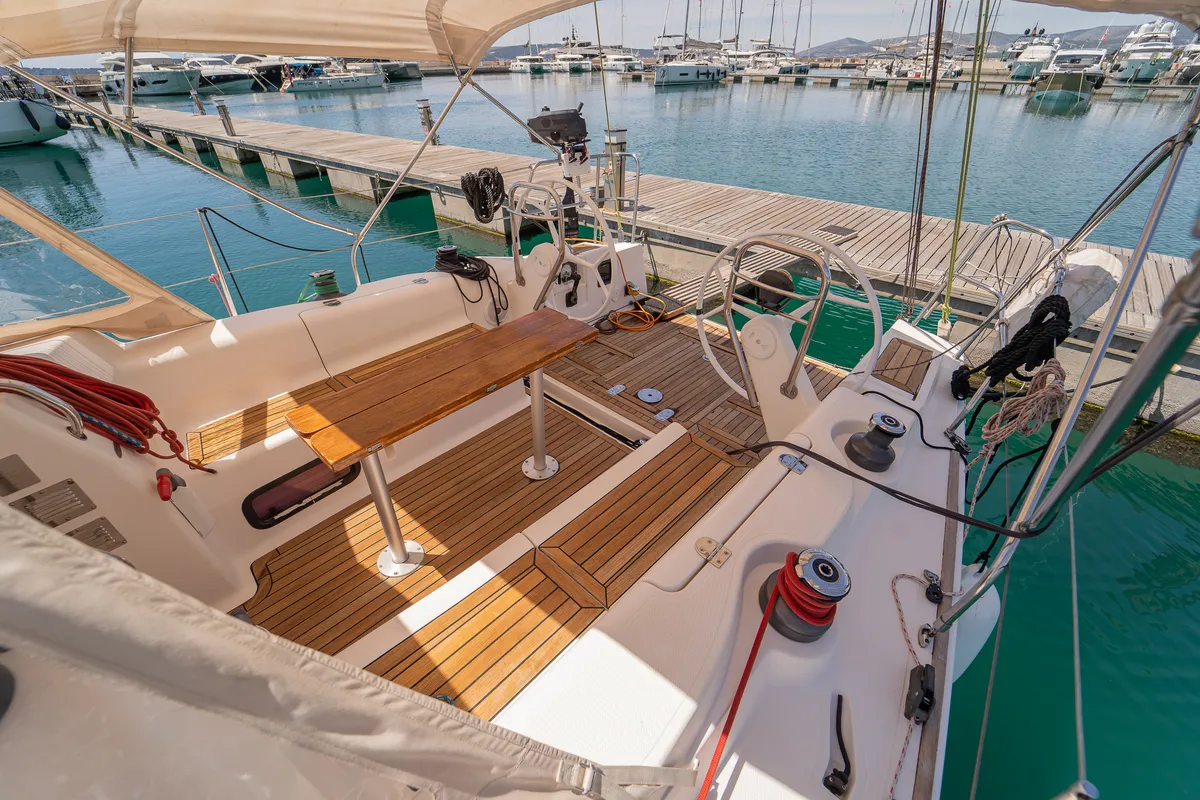 KaninVin, a AD Boats Salona 38 sailboat at Kaštela, Croatia