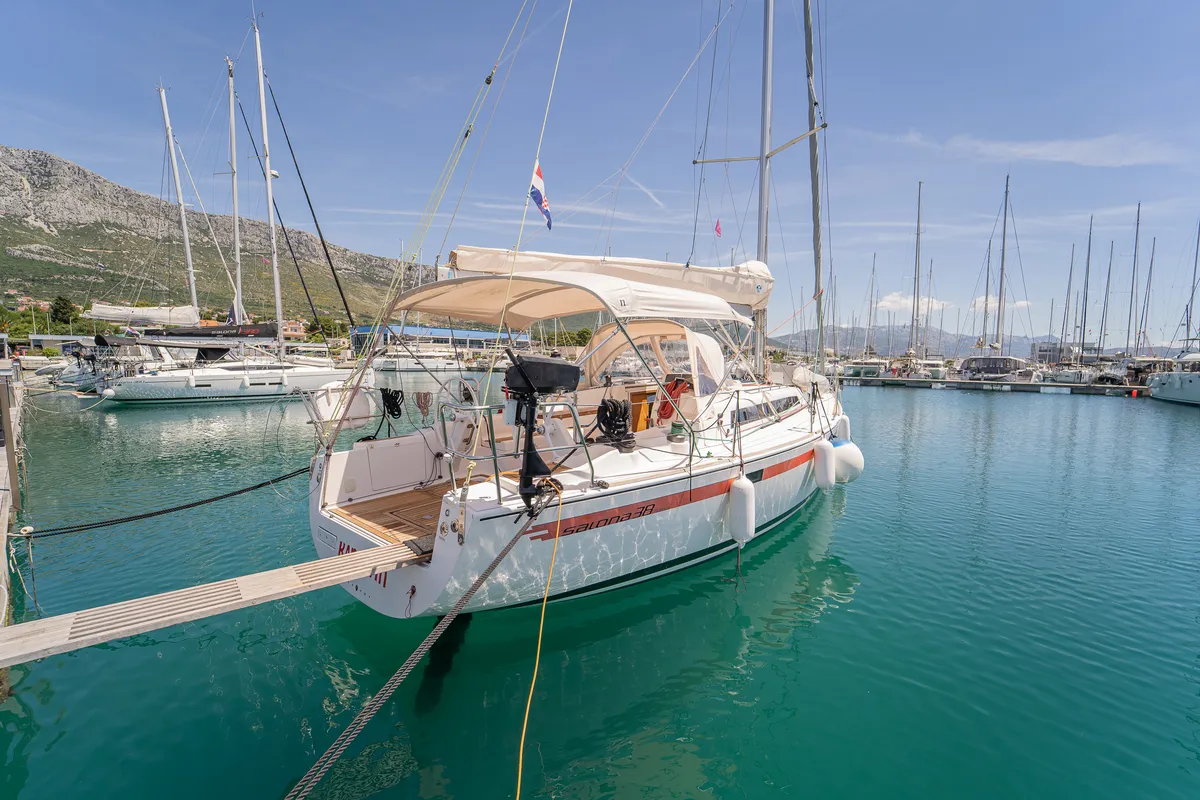 KaninVin, a AD Boats Salona 38 sailboat at Kaštela, Croatia