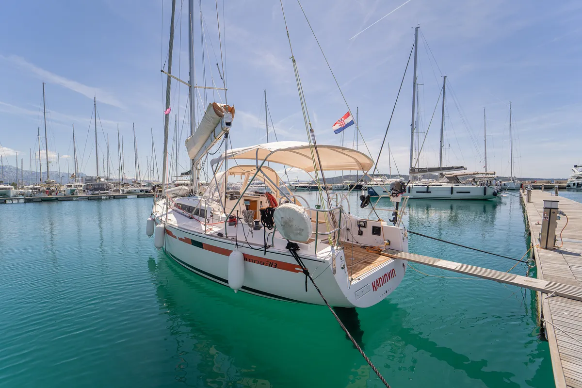 KaninVin, a AD Boats Salona 38 sailboat at Kaštela, Croatia