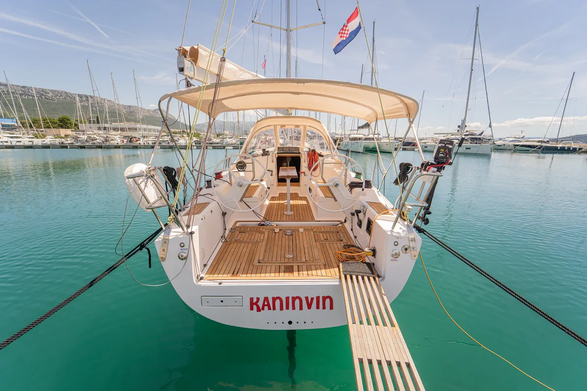KaninVin, a AD Boats Salona 38 sailboat at Kaštela, Croatia