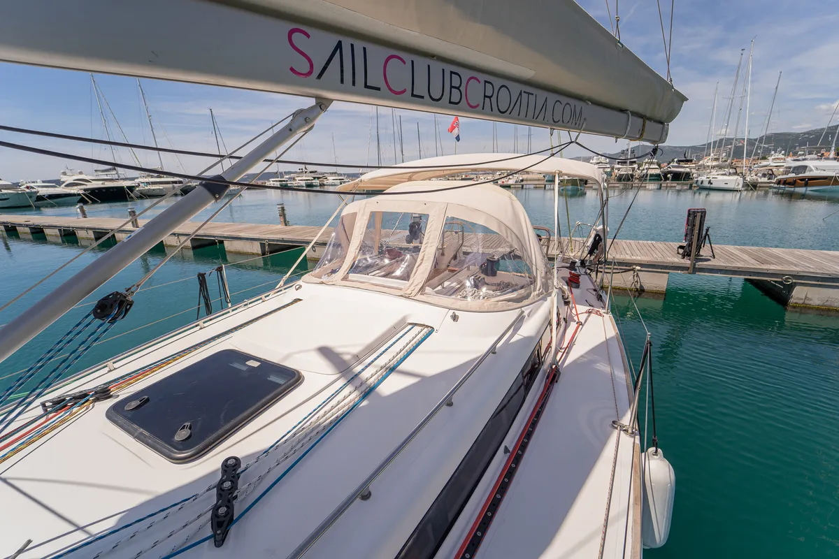 KaninVin, a AD Boats Salona 38 sailboat at Kaštela, Croatia