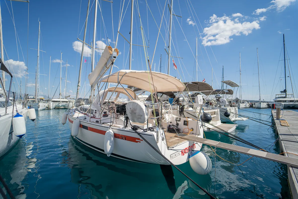 KaninVin, a AD Boats Salona 38 sailboat at Kaštela, Croatia
