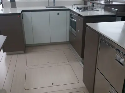 Galley of Mitsu, a Leopard 42 catamaran at Cannigione, Italy
