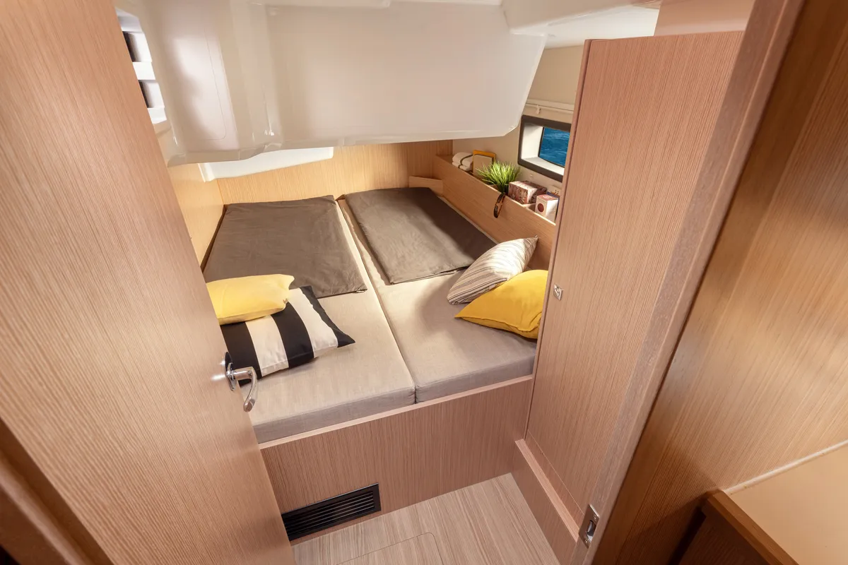 Cabin on Jetset 06, a Bavaria C38 sailboat at Mai Khao, Thailand