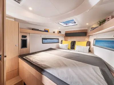 Cabin on Jetset 06, a Bavaria C38 sailboat at Mai Khao, Thailand
