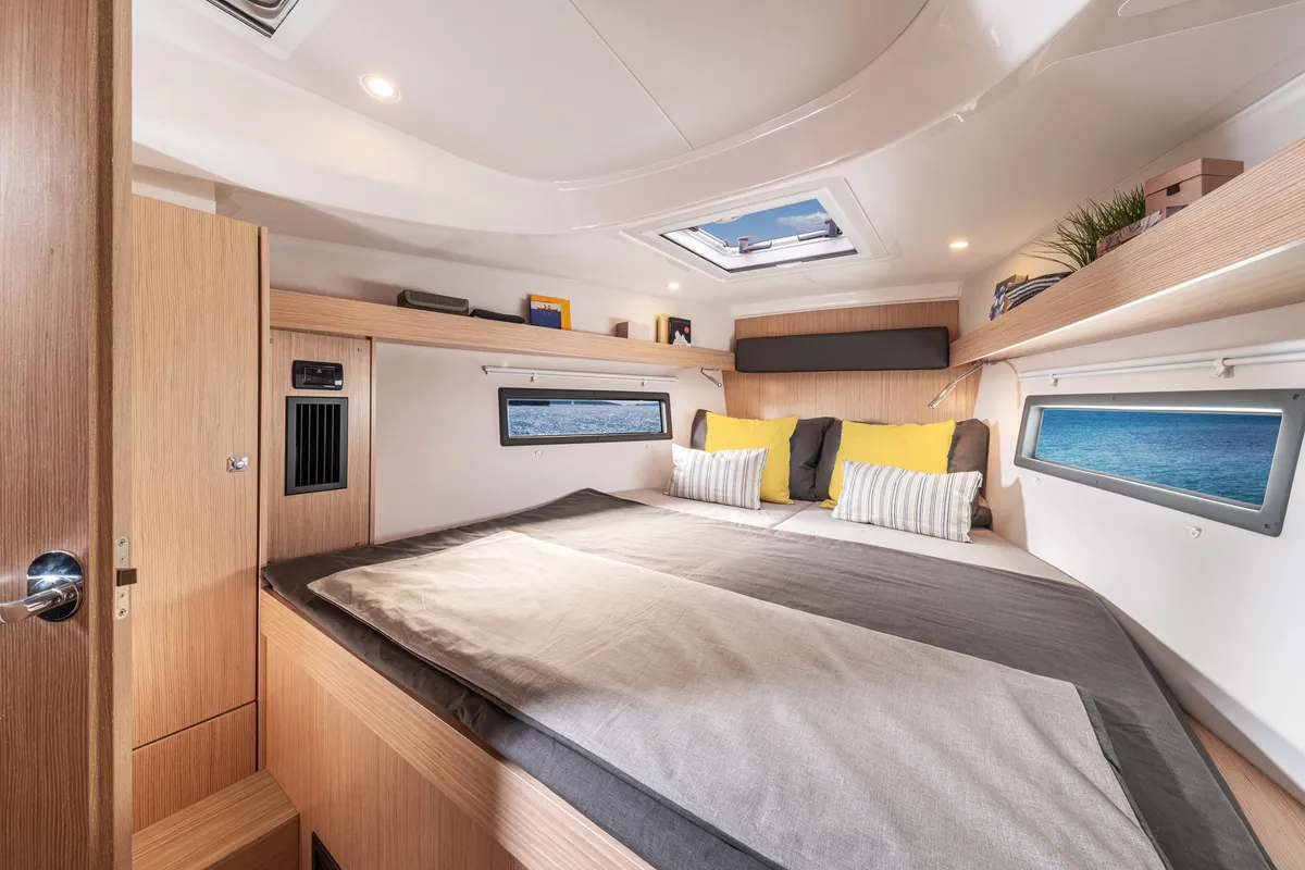 Cabin on Jetset 06, a Bavaria C38 sailboat at Mai Khao, Thailand
