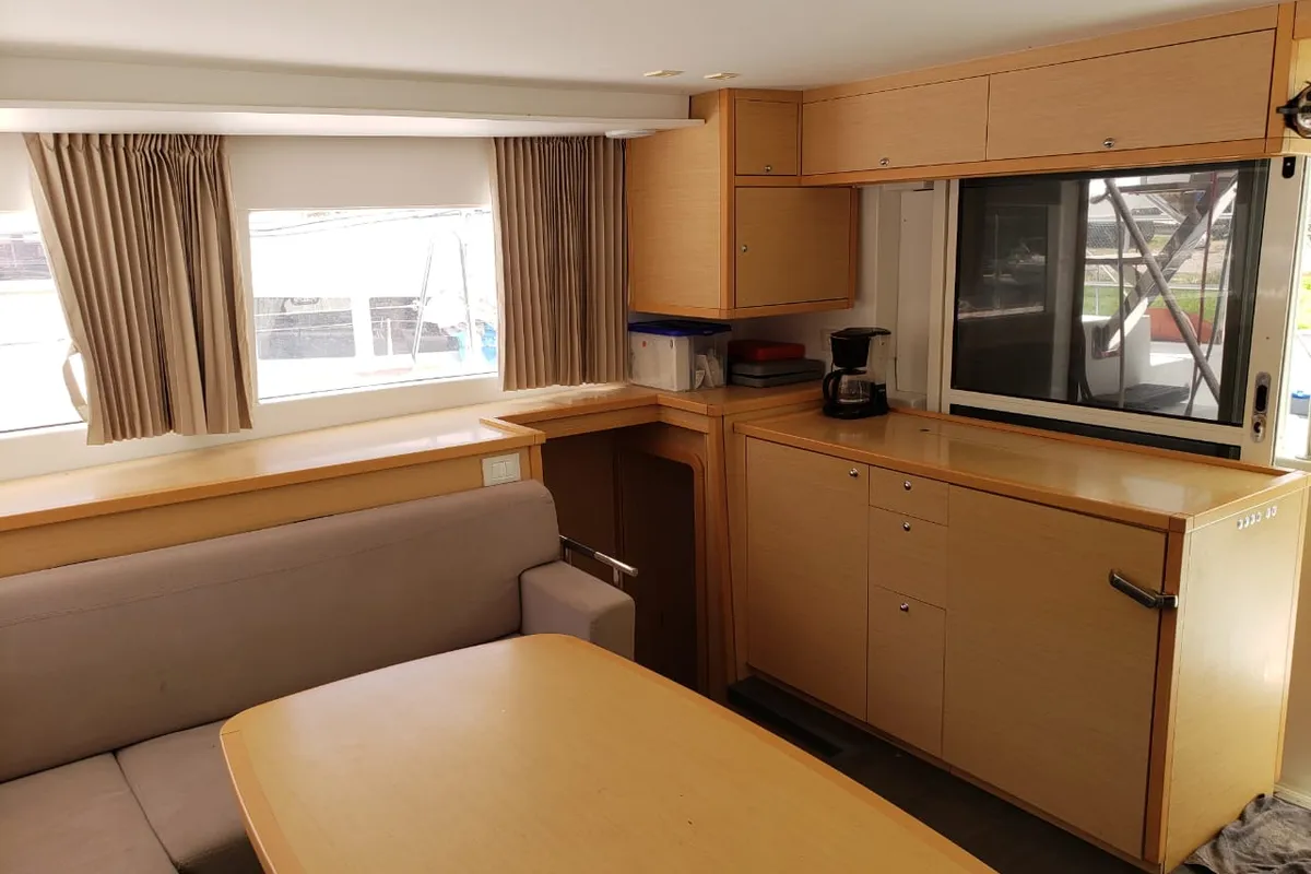 Salon of Belle, a Lagoon 450 Sport catamaran at Alameda, United States