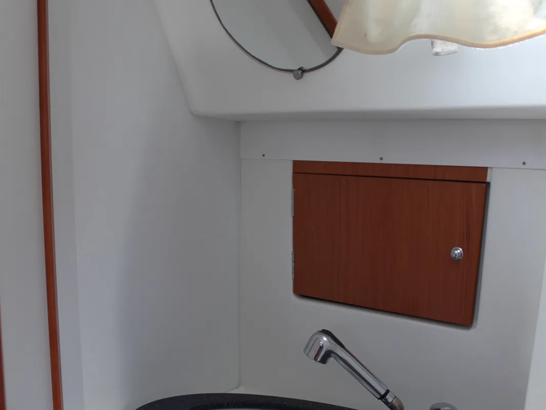 Head on Elvira, a Beneteau Cyclades 43.3 sailboat at Salerno, Italy