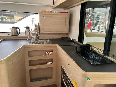 Galley of Kami, a Lagoon 42 catamaran at Fethiye, Turkey