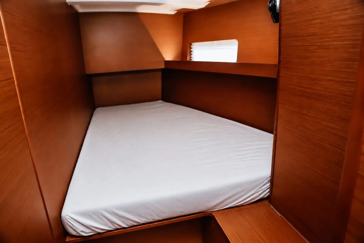 Cabin on Chandra, a Jeanneau Sun Loft 47 sailboat at Punta Ala, Italy
