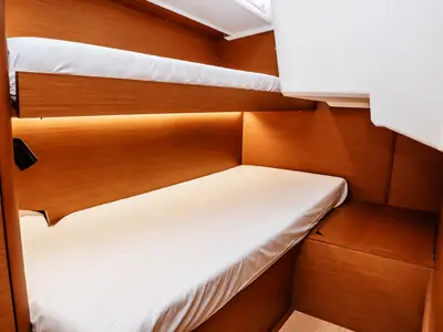 Cabin on Chandra, a Jeanneau Sun Loft 47 sailboat at Punta Ala, Italy