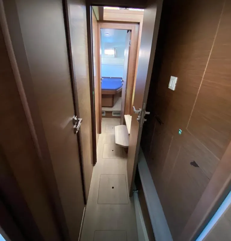 Cabin on Felù, a Lagoon 40 catamaran at Capo d'Orlando, Italy