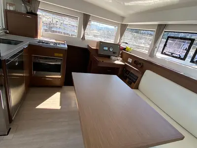 Galley of Felù, a Lagoon 40 catamaran at Capo d'Orlando, Italy