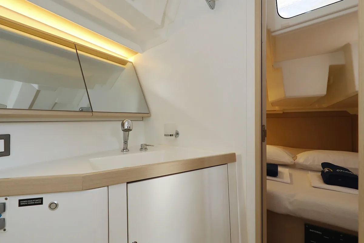 Head on Saturn, a Beneteau Oceanis 46.1 sailboat at Grad Vodice, Croatia