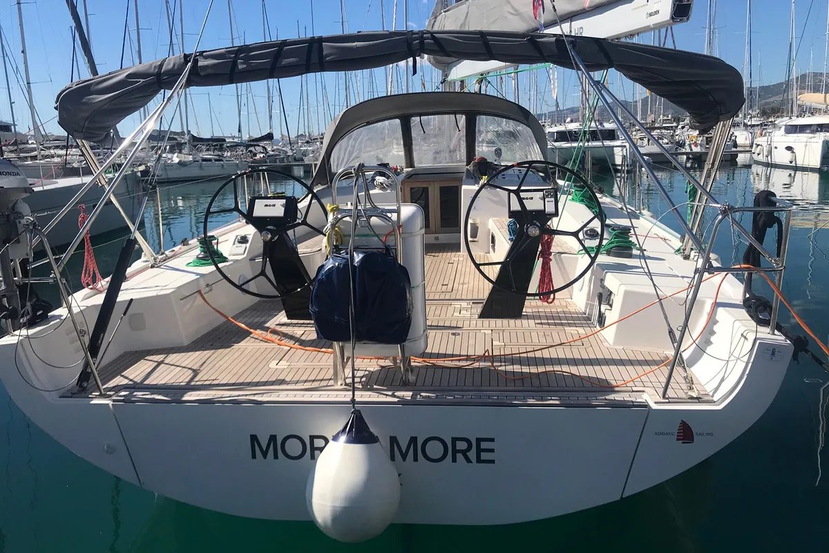 Exterior view of More Amore, a More 55 sailboat at Grad Kaštela, Croatia