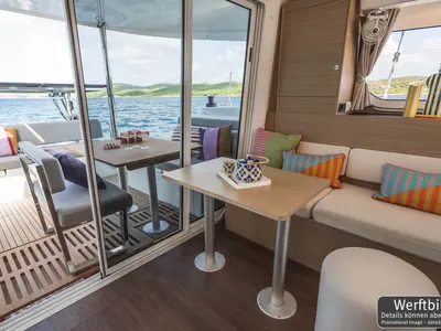 Galley of Emilius, a Lagoon 38 catamaran at Palma de Mallorca, Spain