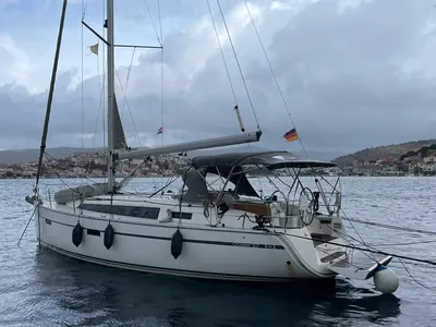 Exterior view of Hanni, a Bavaria Cruiser 37 sailboat at Grad Šibenik, Croatia