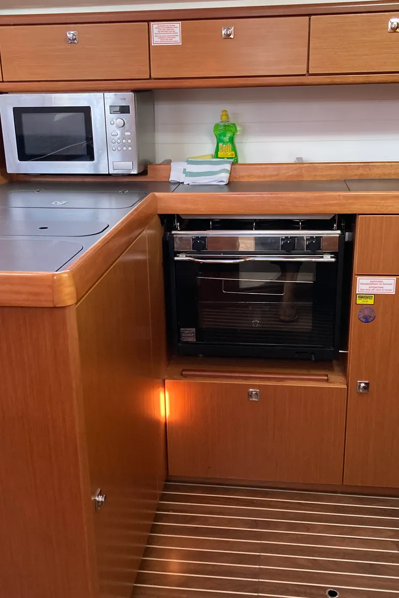 Galley of Hanni, a Bavaria Cruiser 37 sailboat at Grad Šibenik, Croatia
