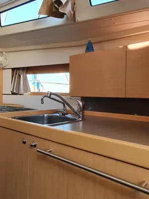 Galley of Follia, a Beneteau Oceanis 38 sailboat at Olbia, Italy