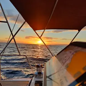 Deck of Crete, a Beneteau Oceanis 393 sailboat at Athens, Marina Delta Kallithea, Greece