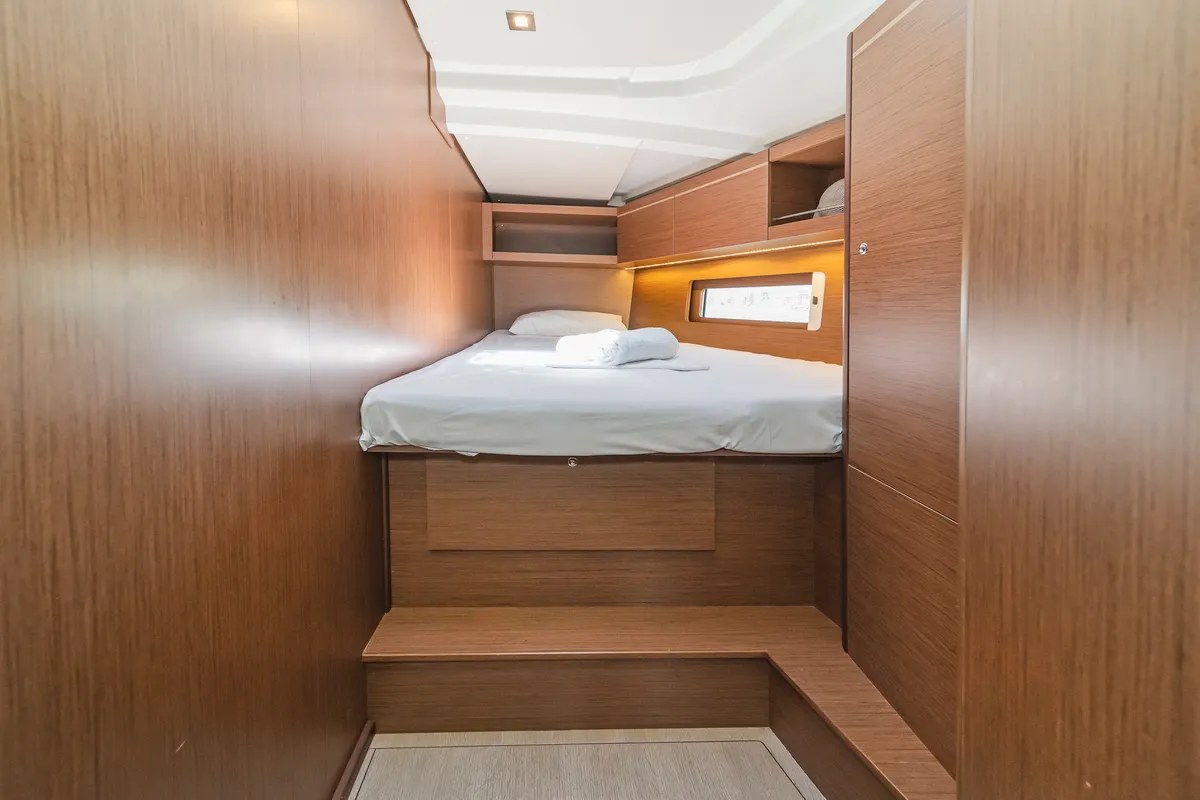 Cabin on First Kiss, a Beneteau Oceanis 46.1 sailboat at Skradin, Croatia