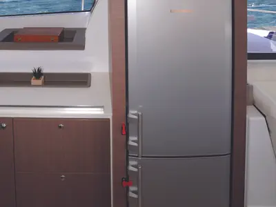 Galley of Ocean Dream, a Bali 4.1 catamaran at Grad Pula, Croatia