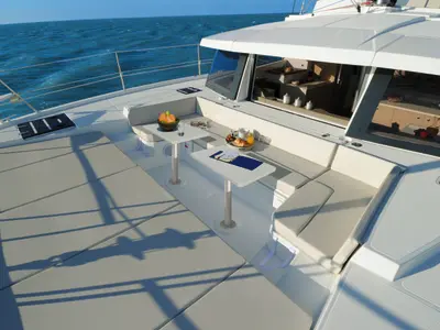 Deck of Ocean Dream, a Bali 4.1 catamaran at Grad Pula, Croatia