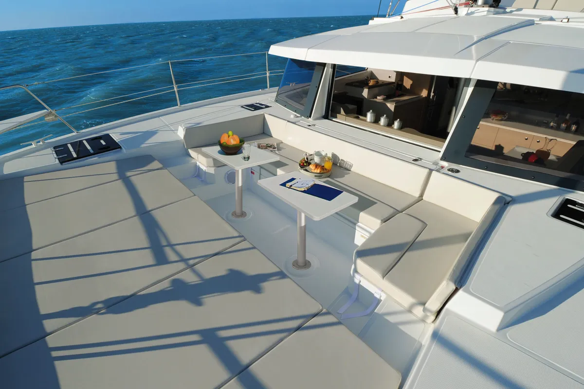 Deck of Ocean Dream, a Bali 4.1 catamaran at Grad Pula, Croatia